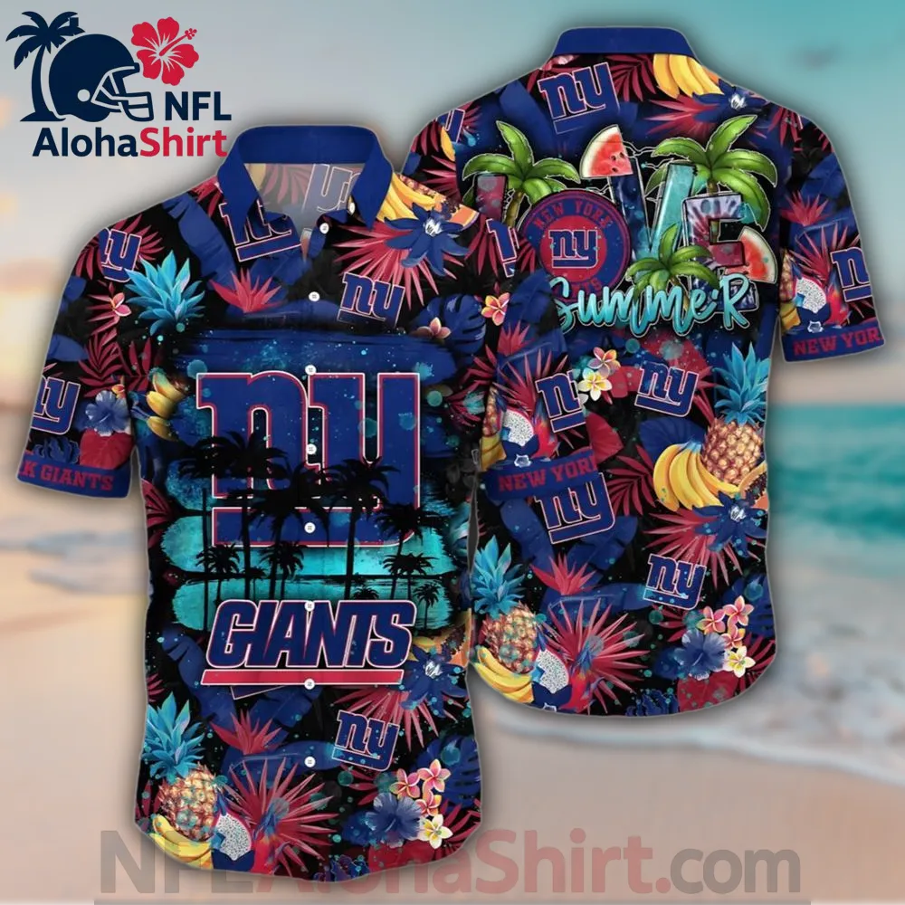 New York Giants neon tropical summer Hawaiian shirt